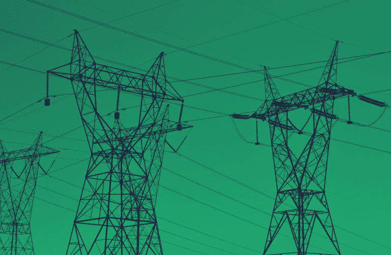 gráfico de transmissão de energia com filtro verde