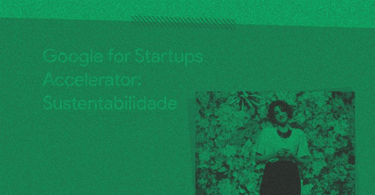 Arte Google for startups accelerator com filtro verde